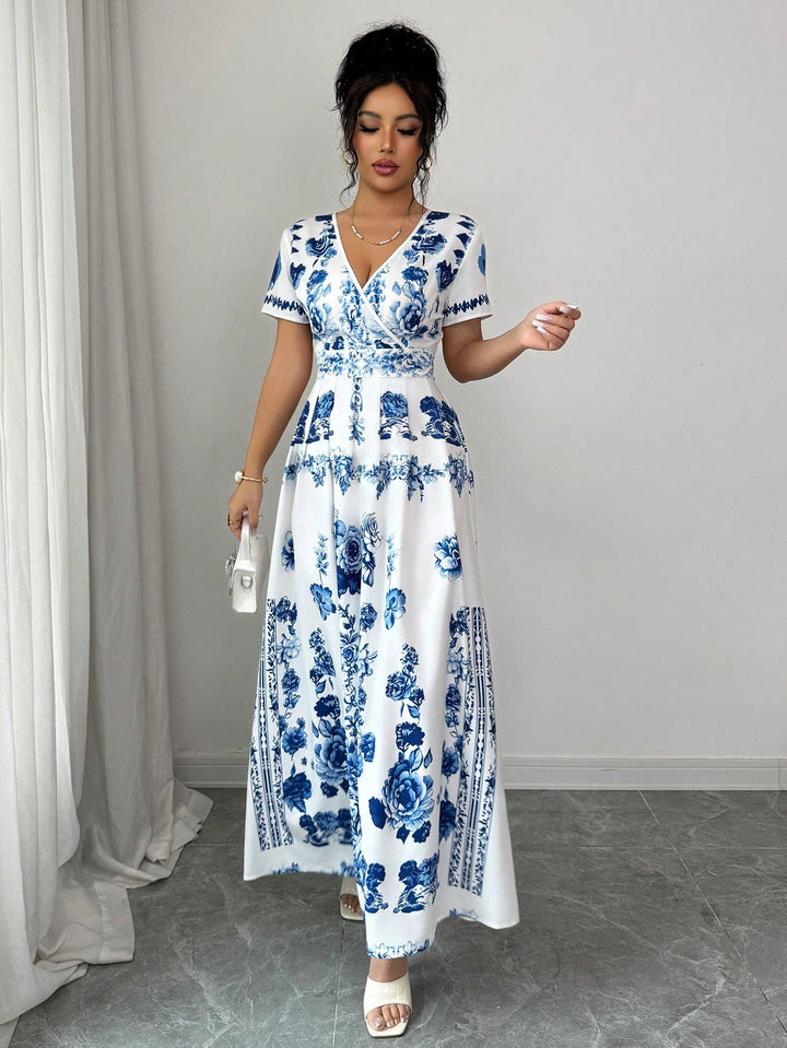 SHEIN maxi ruha, kék