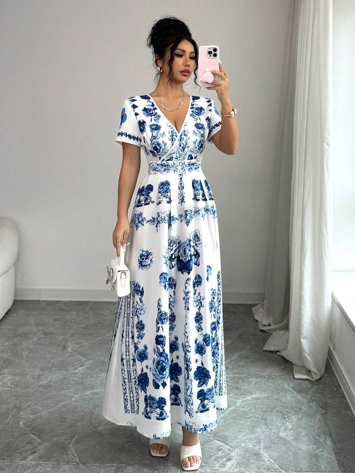 SHEIN maxi ruha, kék
