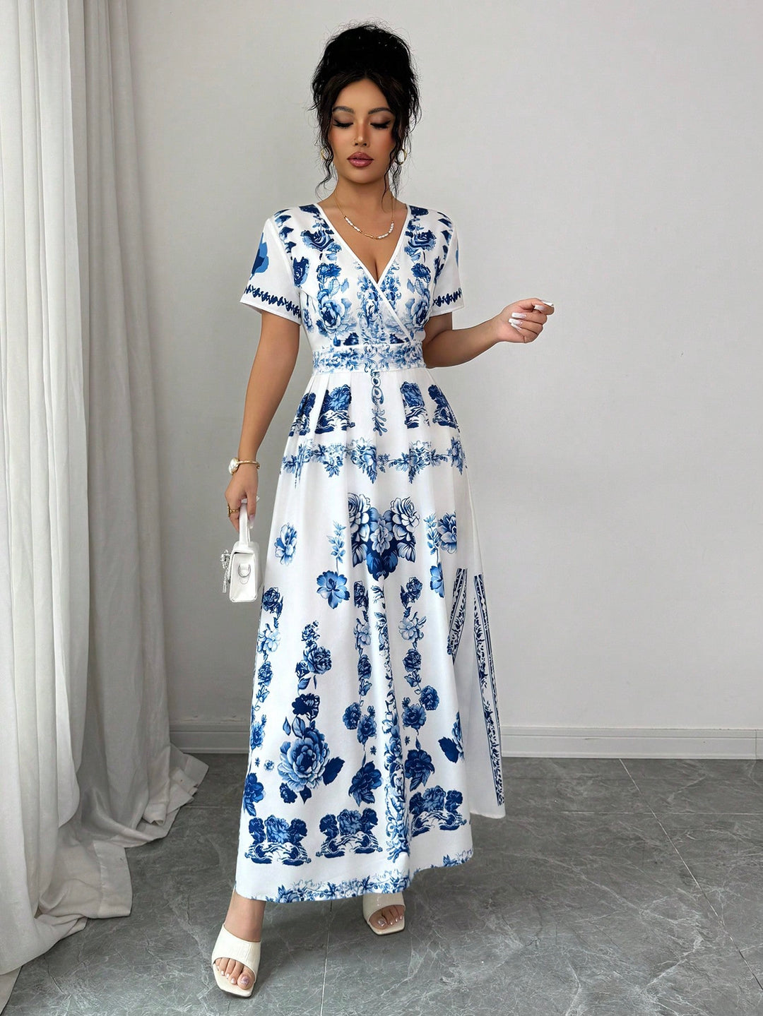 SHEIN maxi ruha, kék