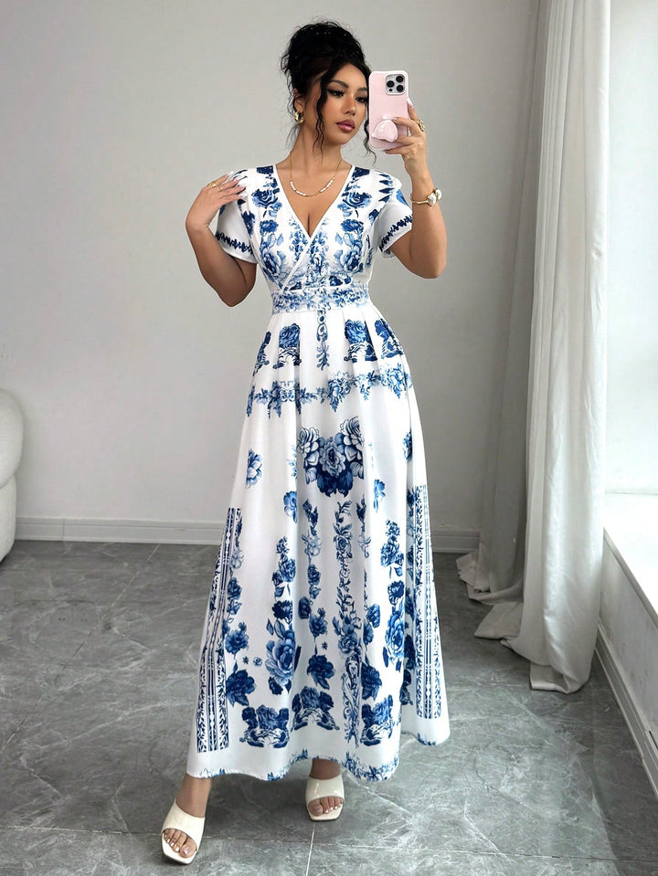 SHEIN maxi ruha, kék
