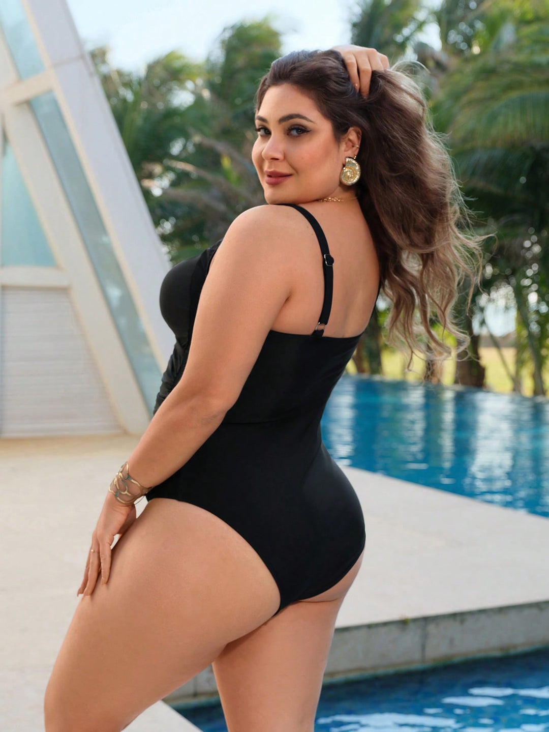 Costum de baie SHEIN, negru