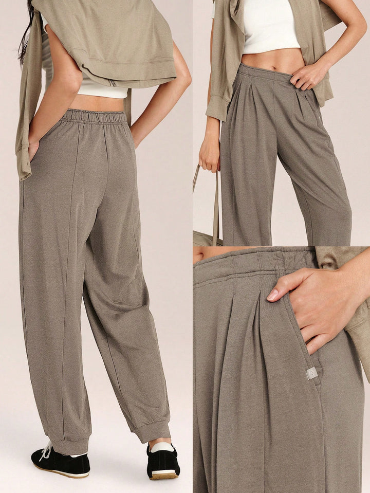 Pantaloni SHEIN, maro