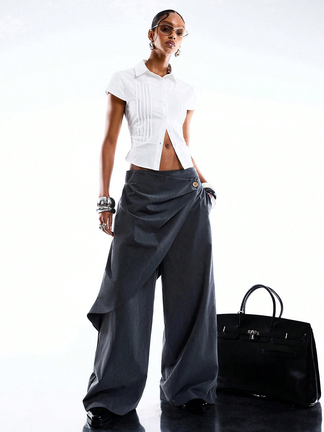 Pantaloni SHEIN, gri