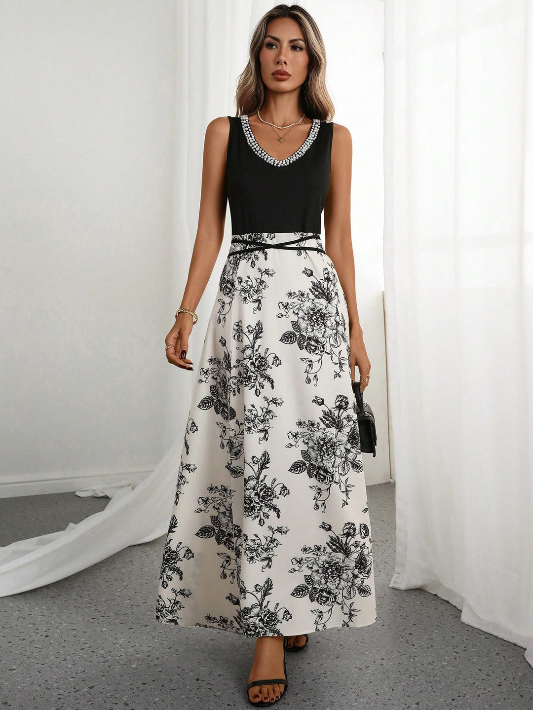Rochie maxi SHEIN, alb