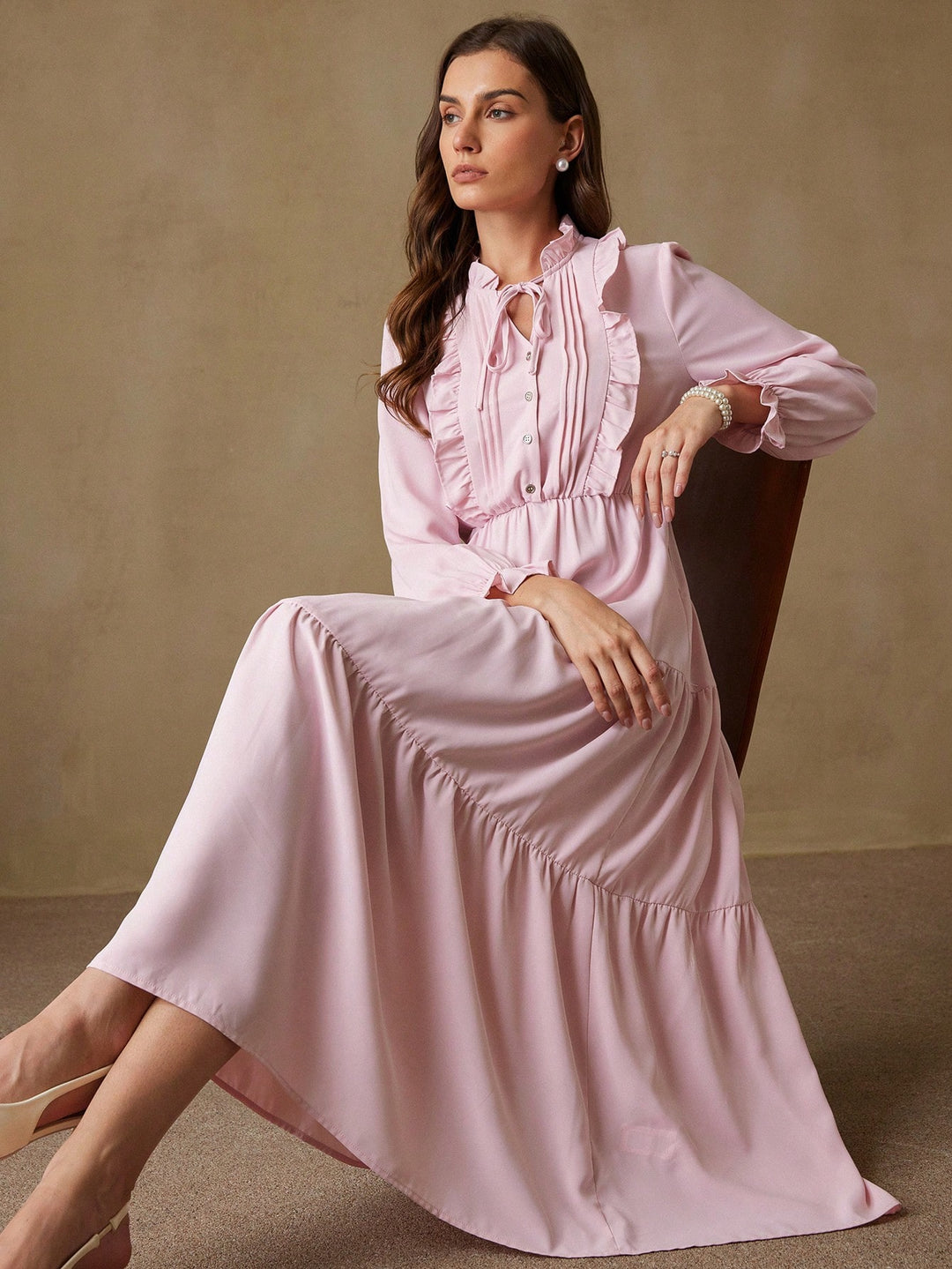 Rochie maxi SHEIN, roz