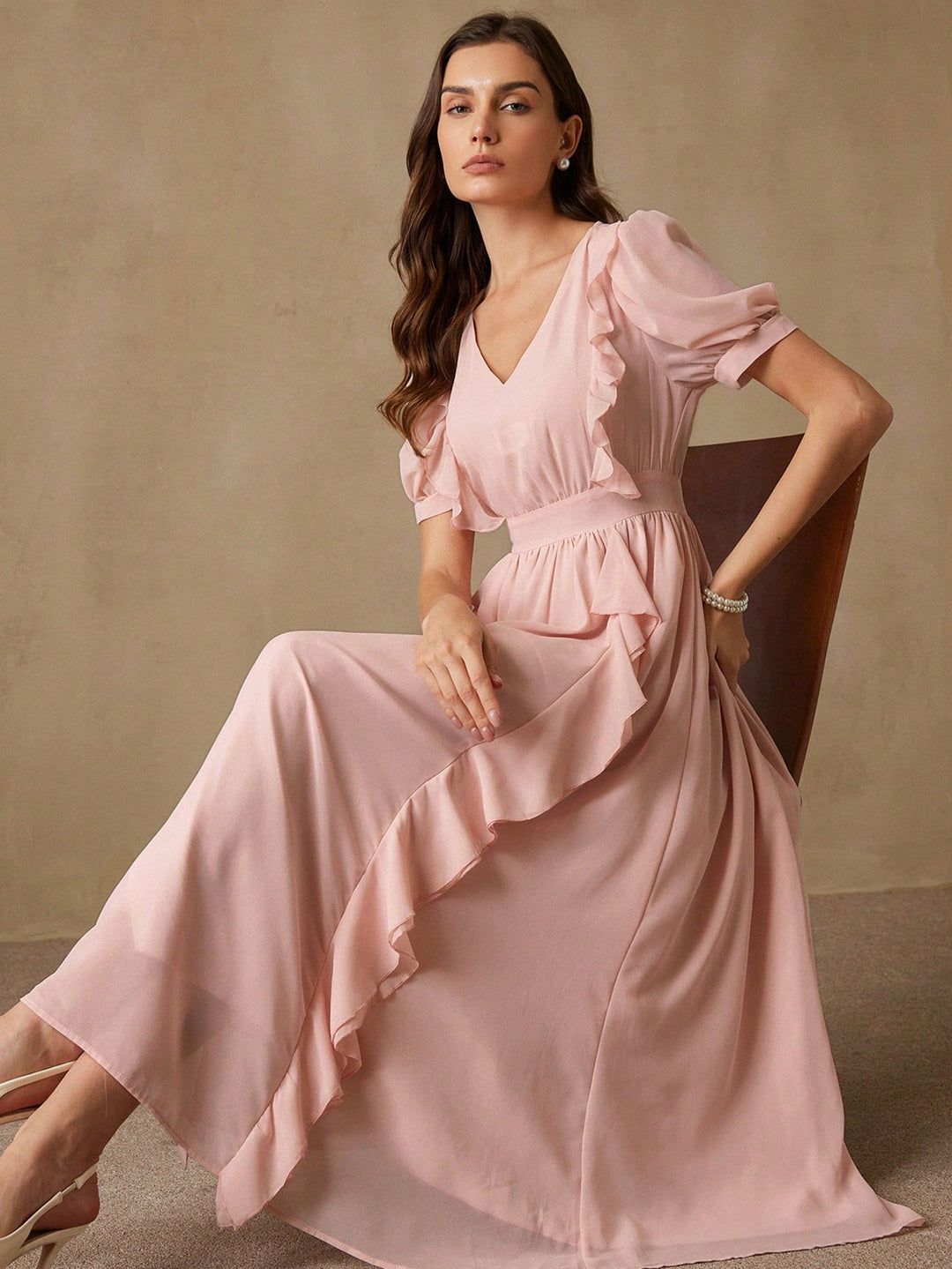 Rochie maxi SHEIN, roz