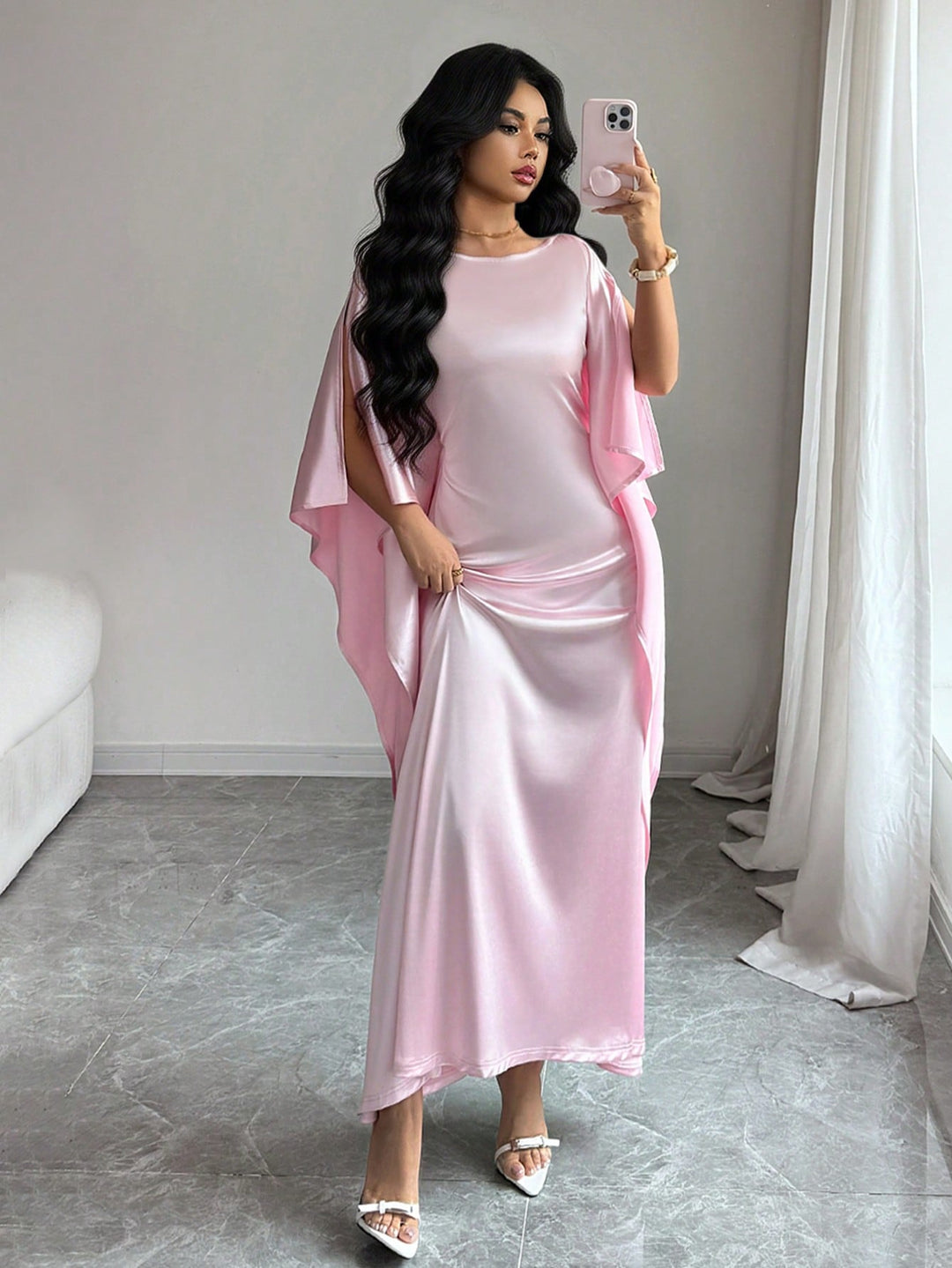 Rochie maxi SHEIN, roz