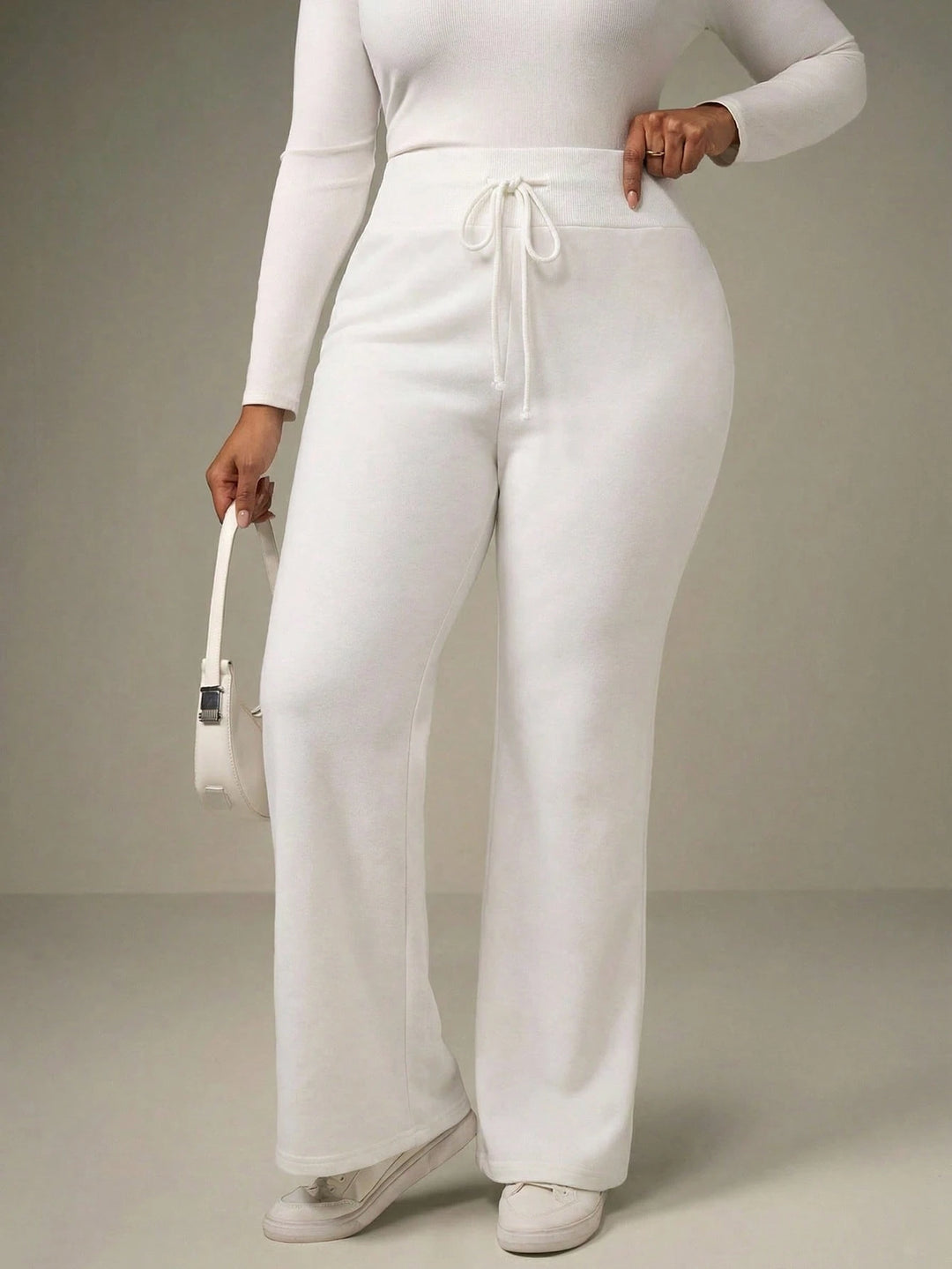 Pantaloni SHEIN, alb