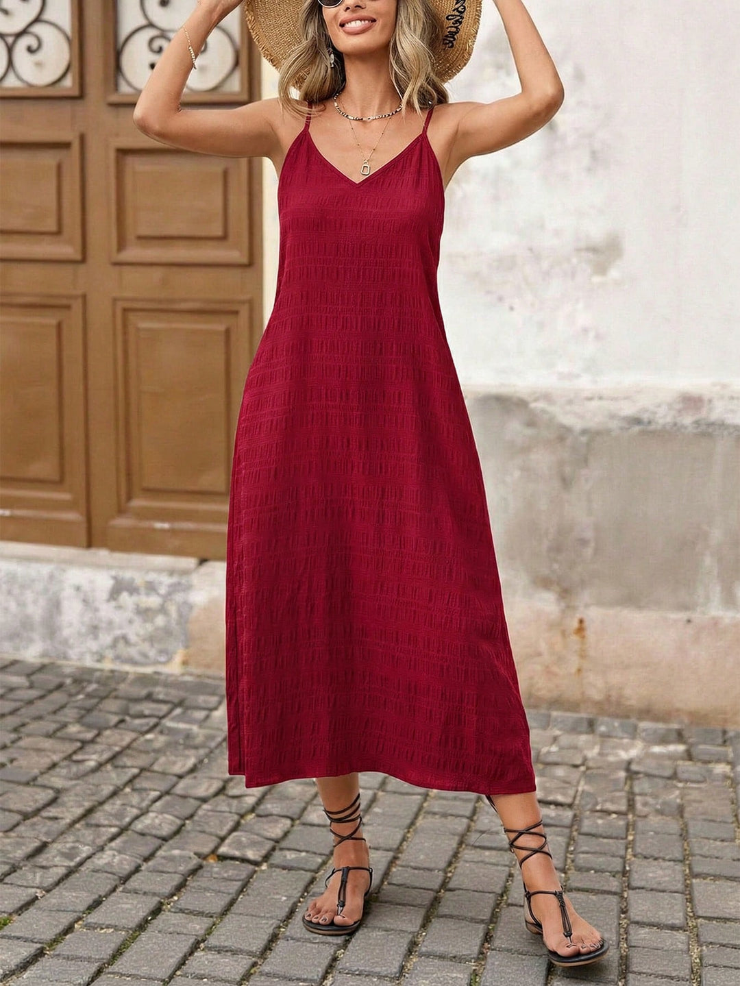 Rochie midi SHEIN, roșu