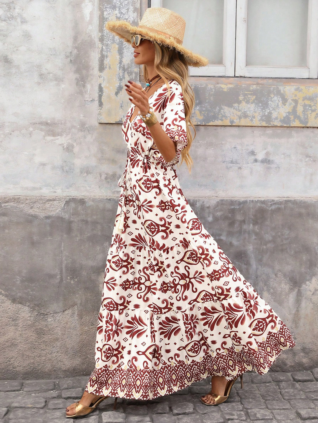 Rochie maxi SHEIN, maro