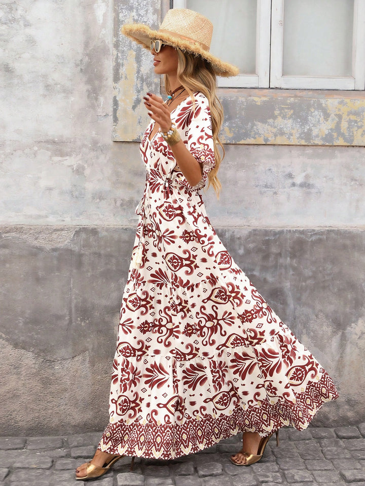 Rochie maxi SHEIN, maro