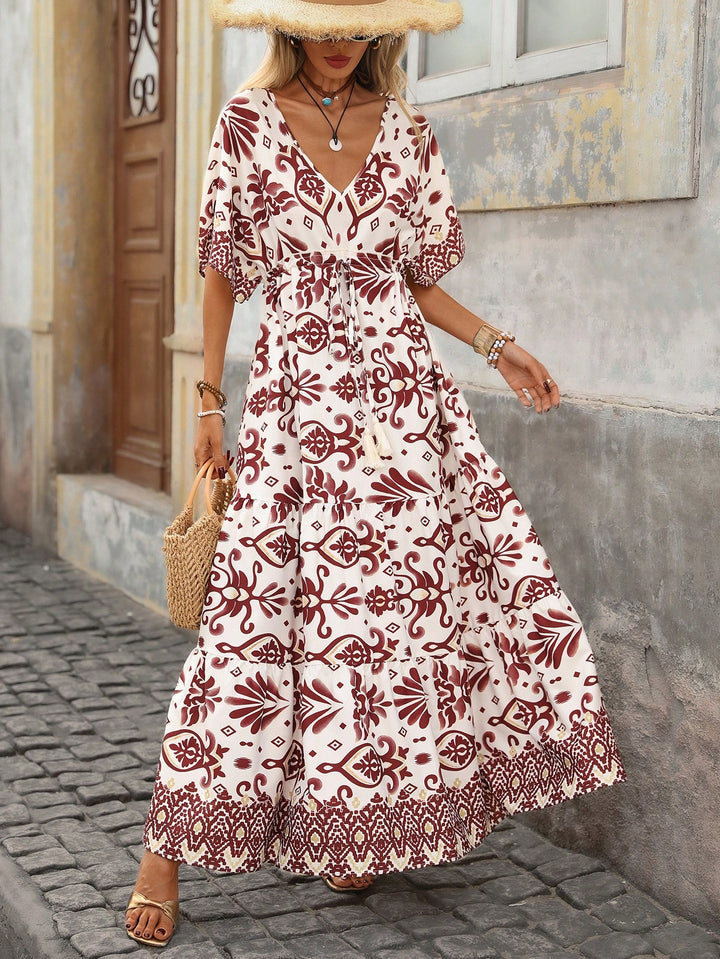 Rochie maxi SHEIN, maro
