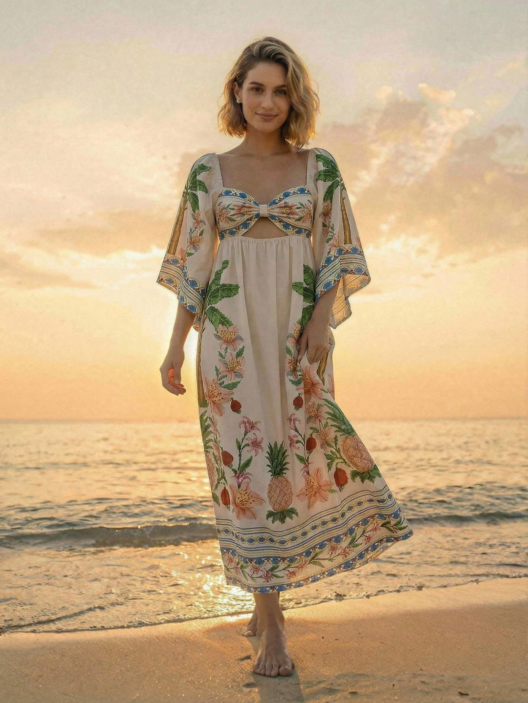Rochie maxi SHEIN, bej
