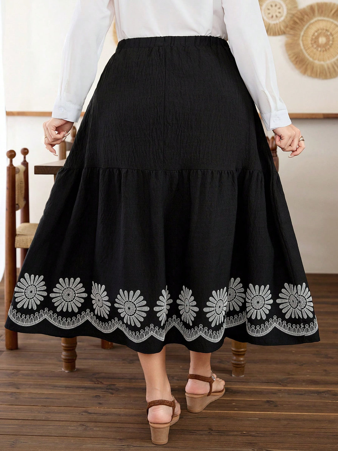 Fustă maxi SHEIN, negru