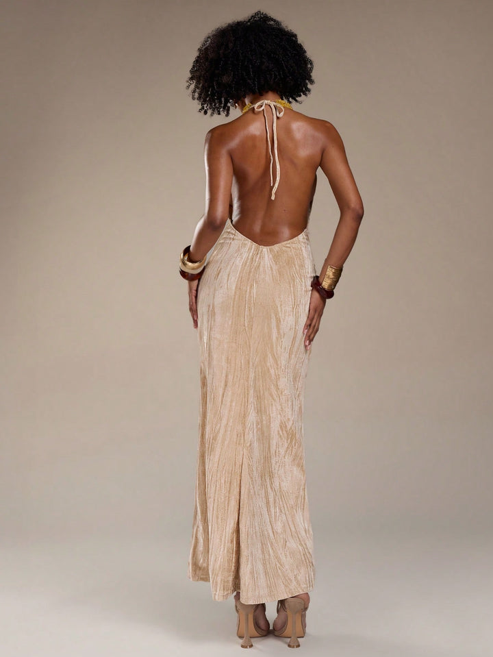 Rochie maxi SHEIN, kaki