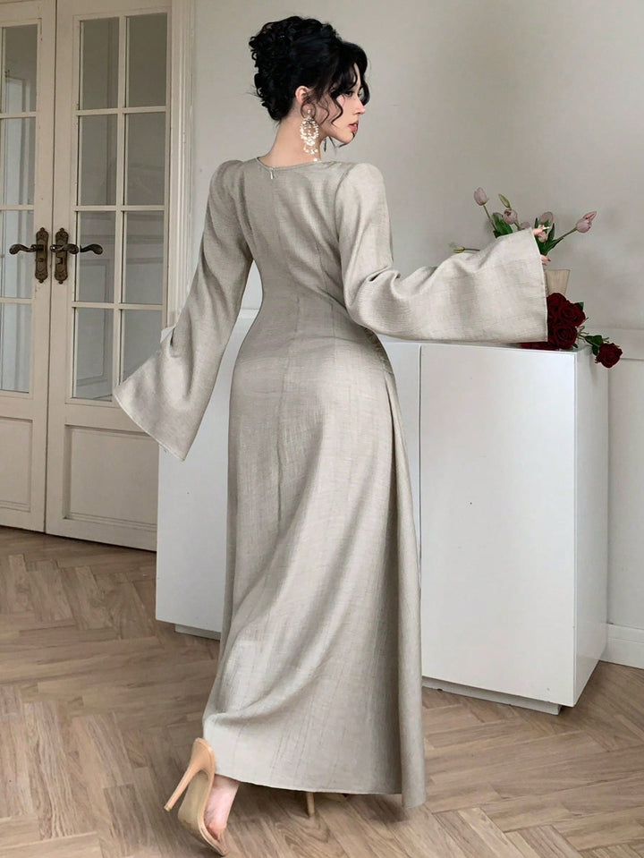 Rochie maxi SHEIN, bej
