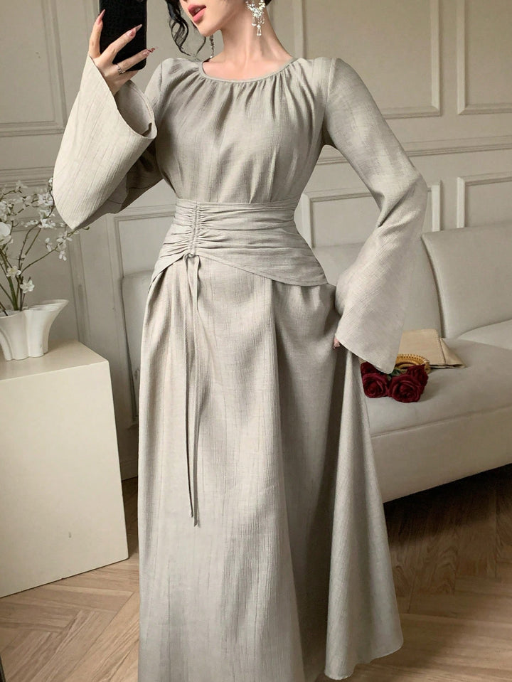 Rochie maxi SHEIN, bej