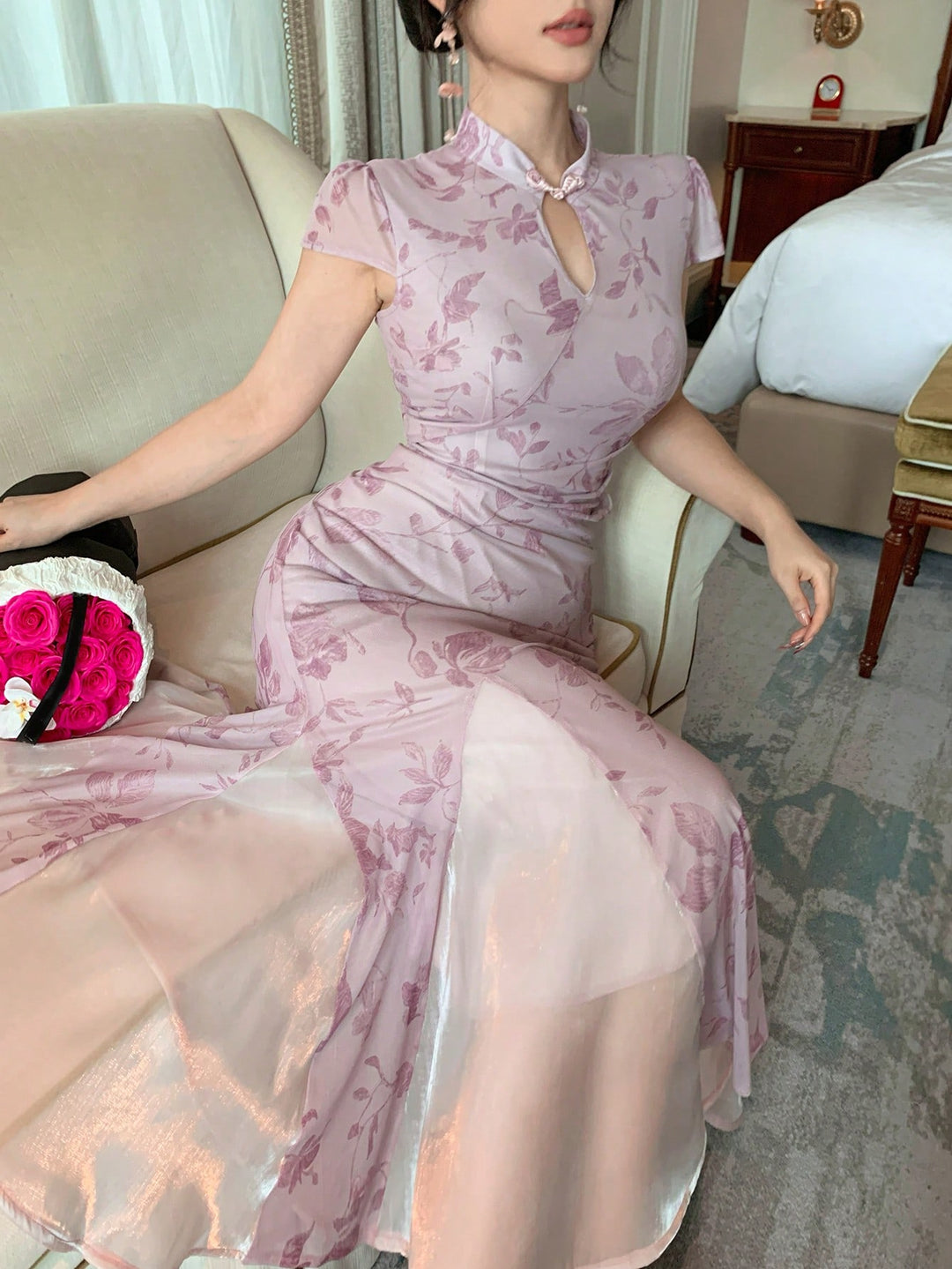 Rochie midi SHEIN, mov
