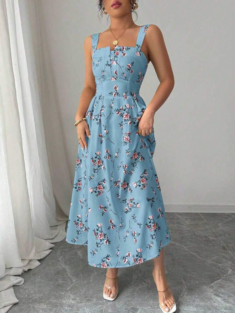 Rochie maxi SHEIN, albastru