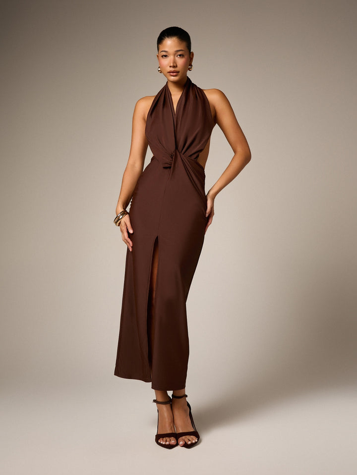 Rochie maxi SHEIN, maro