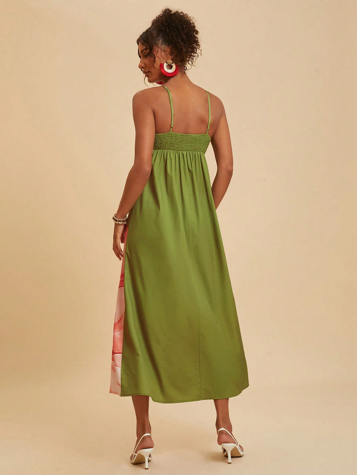 Rochie maxi SHEIN, verde