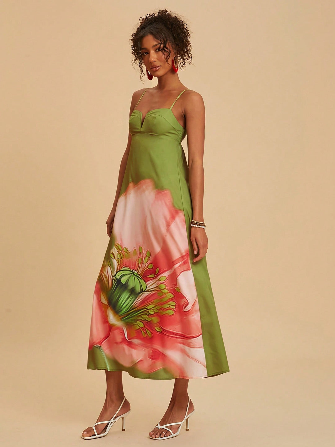 Rochie maxi SHEIN, verde