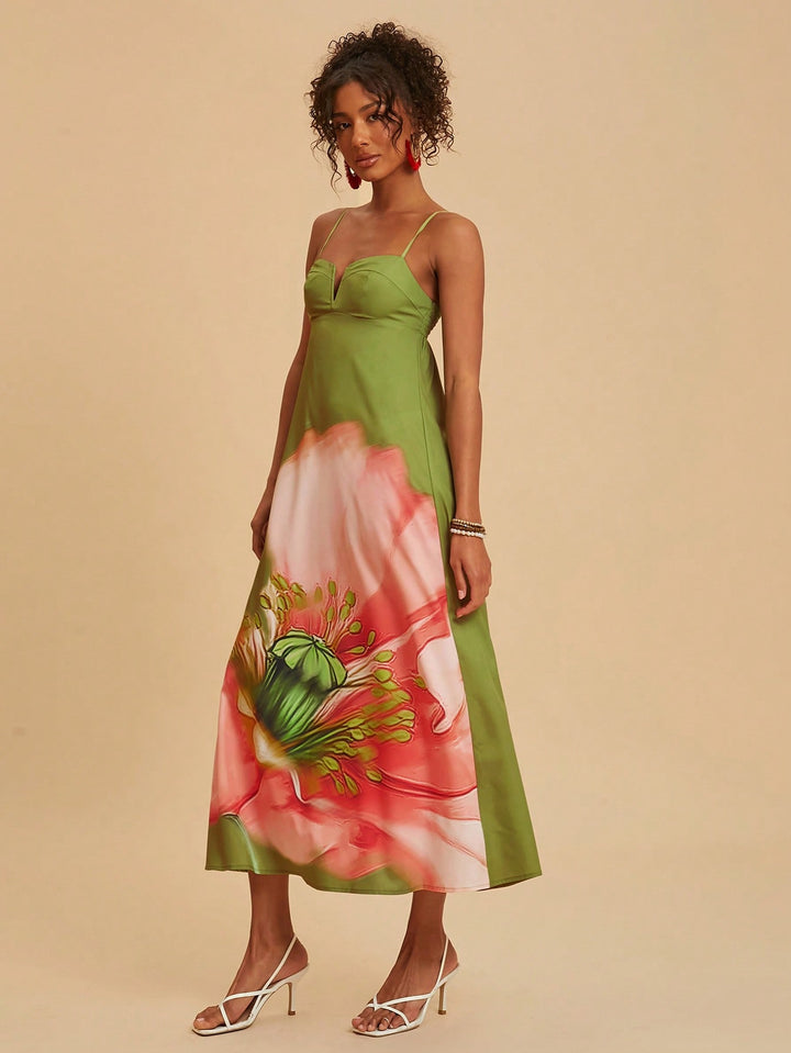 Rochie maxi SHEIN, verde