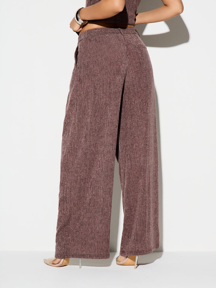Pantaloni SHEIN, maro