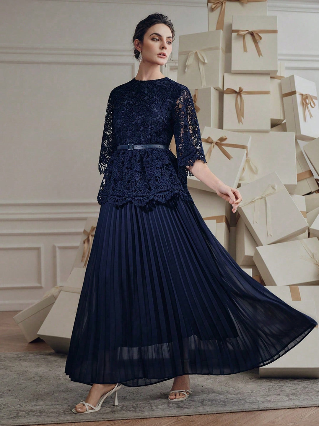 Rochie maxi SHEIN, albastru
