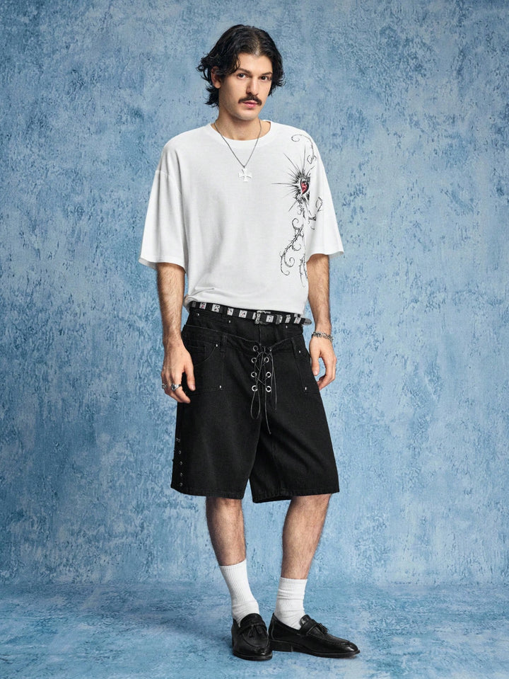 Pantaloni scurți SHEIN, negru