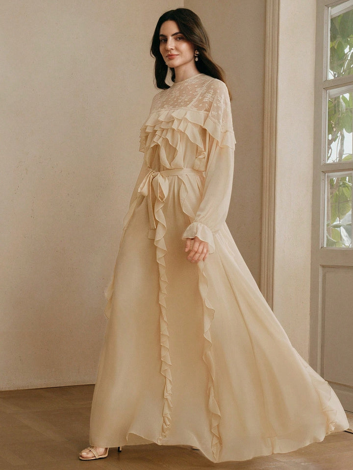 Rochie maxi SHEIN, bej