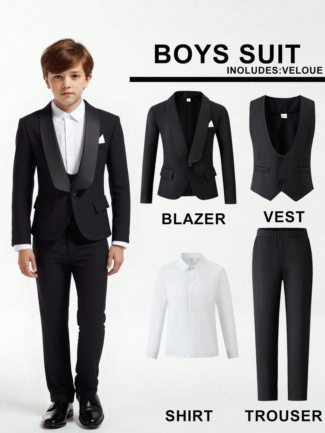 Costum SHEIN, negru