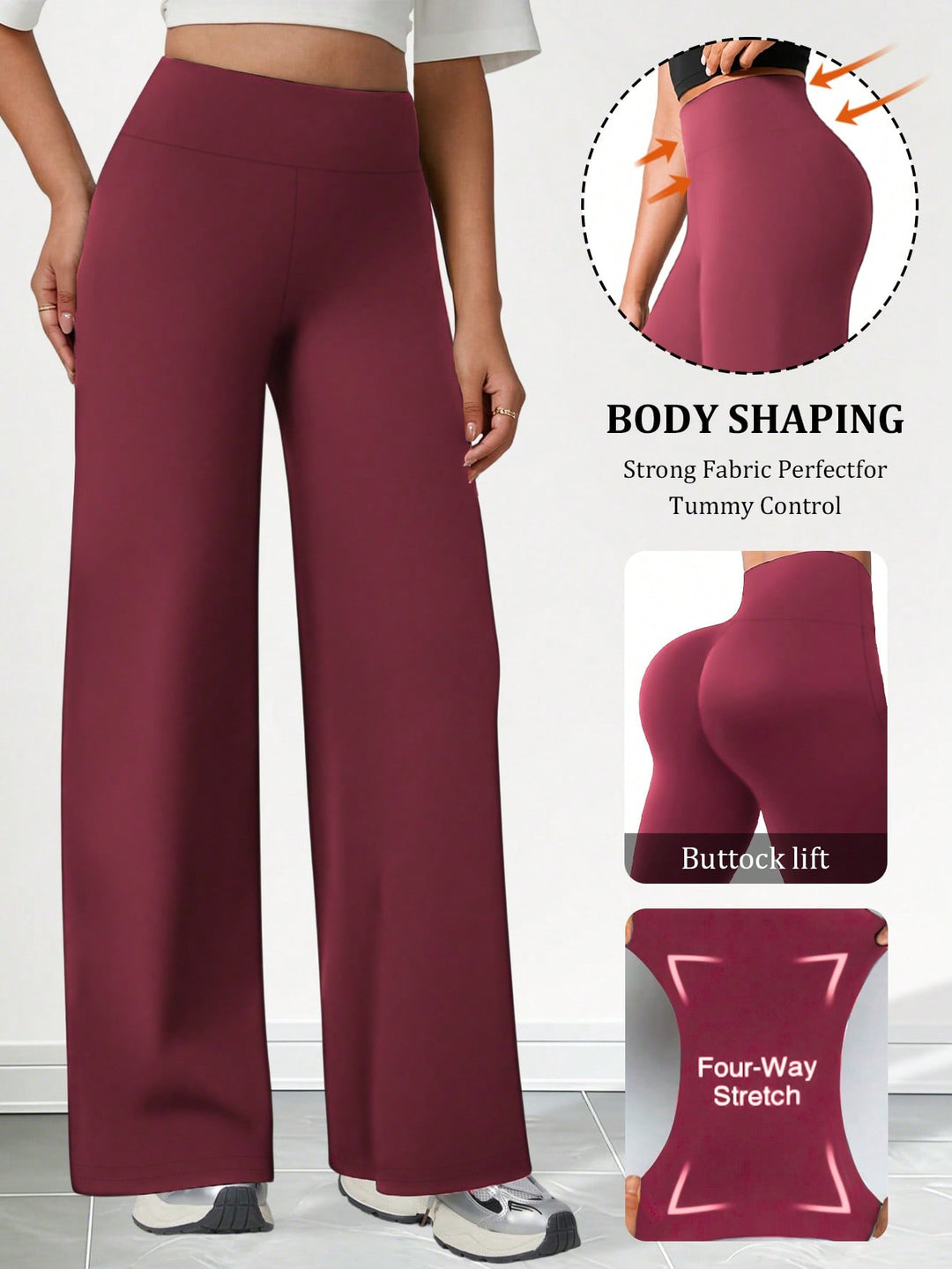 Pantaloni SHEIN, roșu