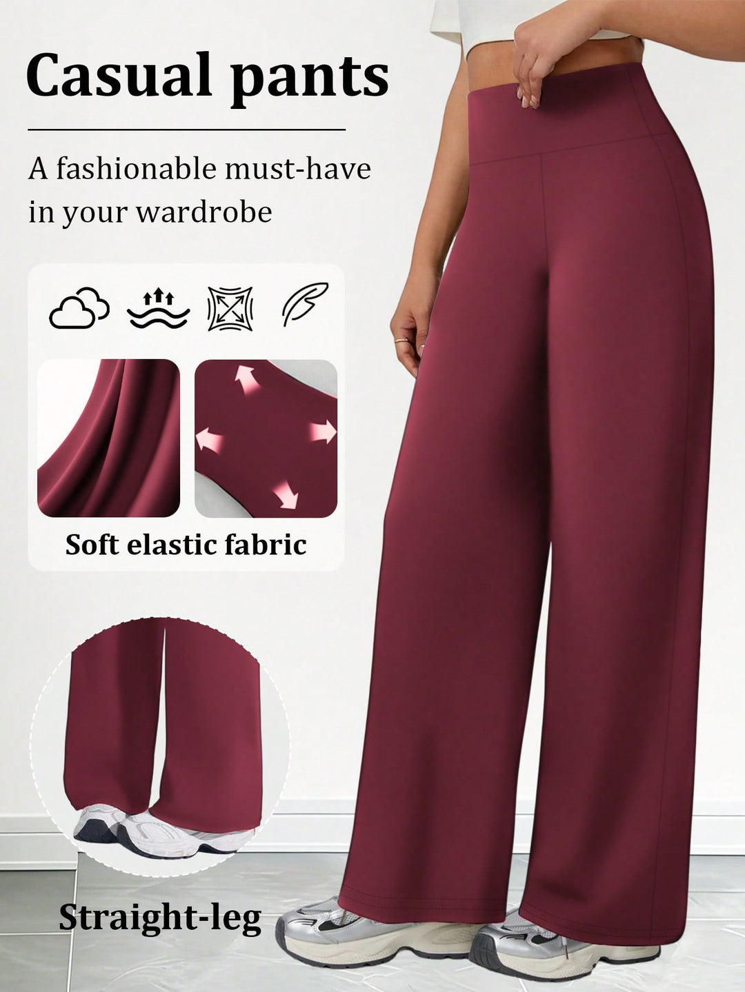 Pantaloni SHEIN, roșu