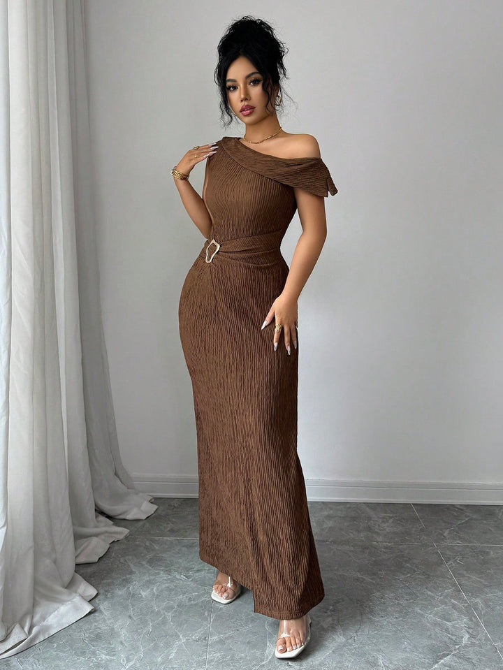 Rochie maxi SHEIN, maro
