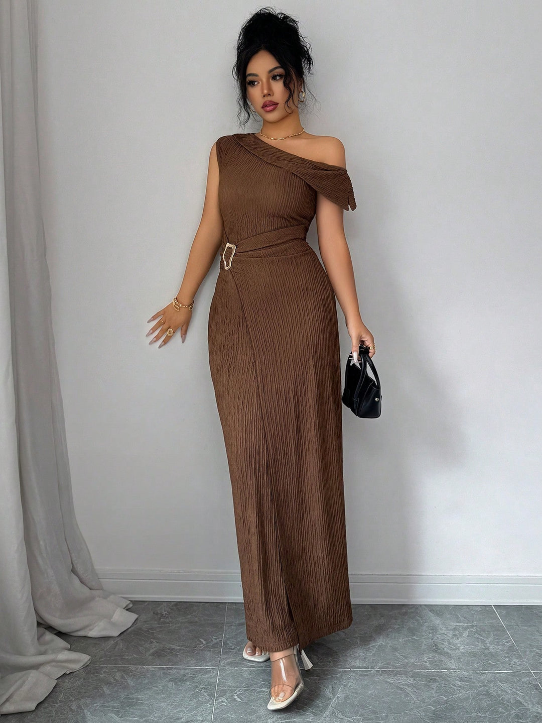 Rochie maxi SHEIN, maro