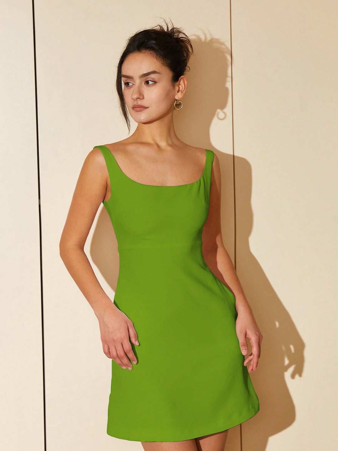 Rochie mini SHEIN, kaki