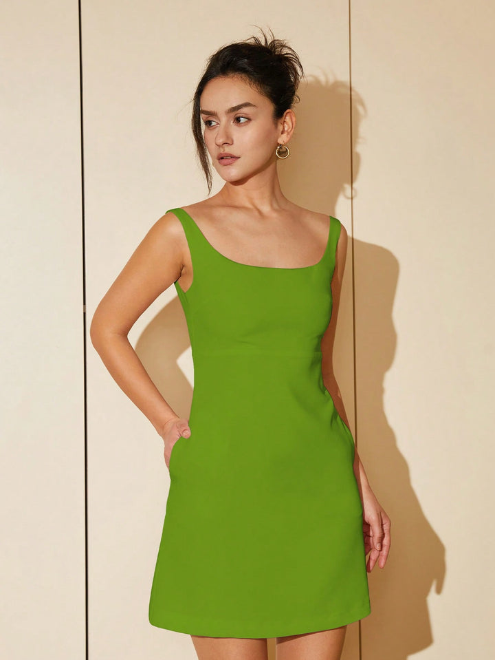 Rochie mini SHEIN, kaki