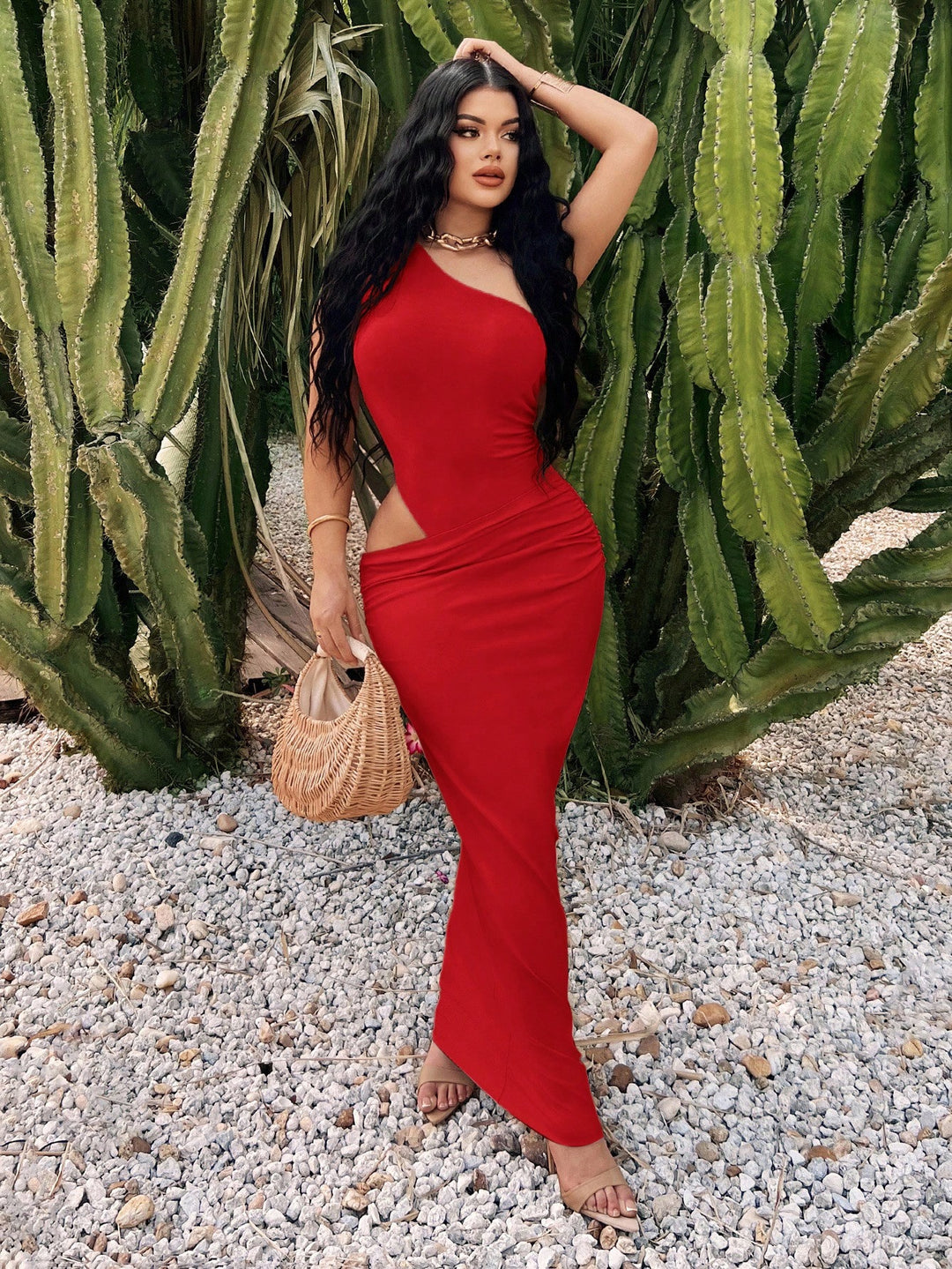 Rochie maxi SHEIN, roșu
