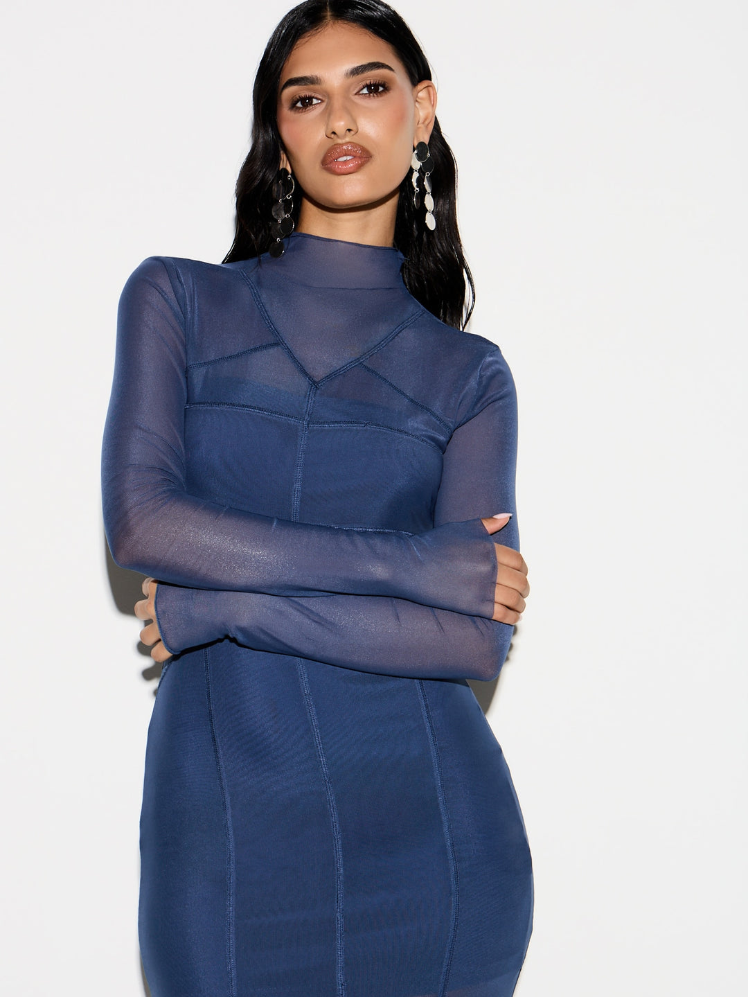 SHEIN maxi ruha, kék