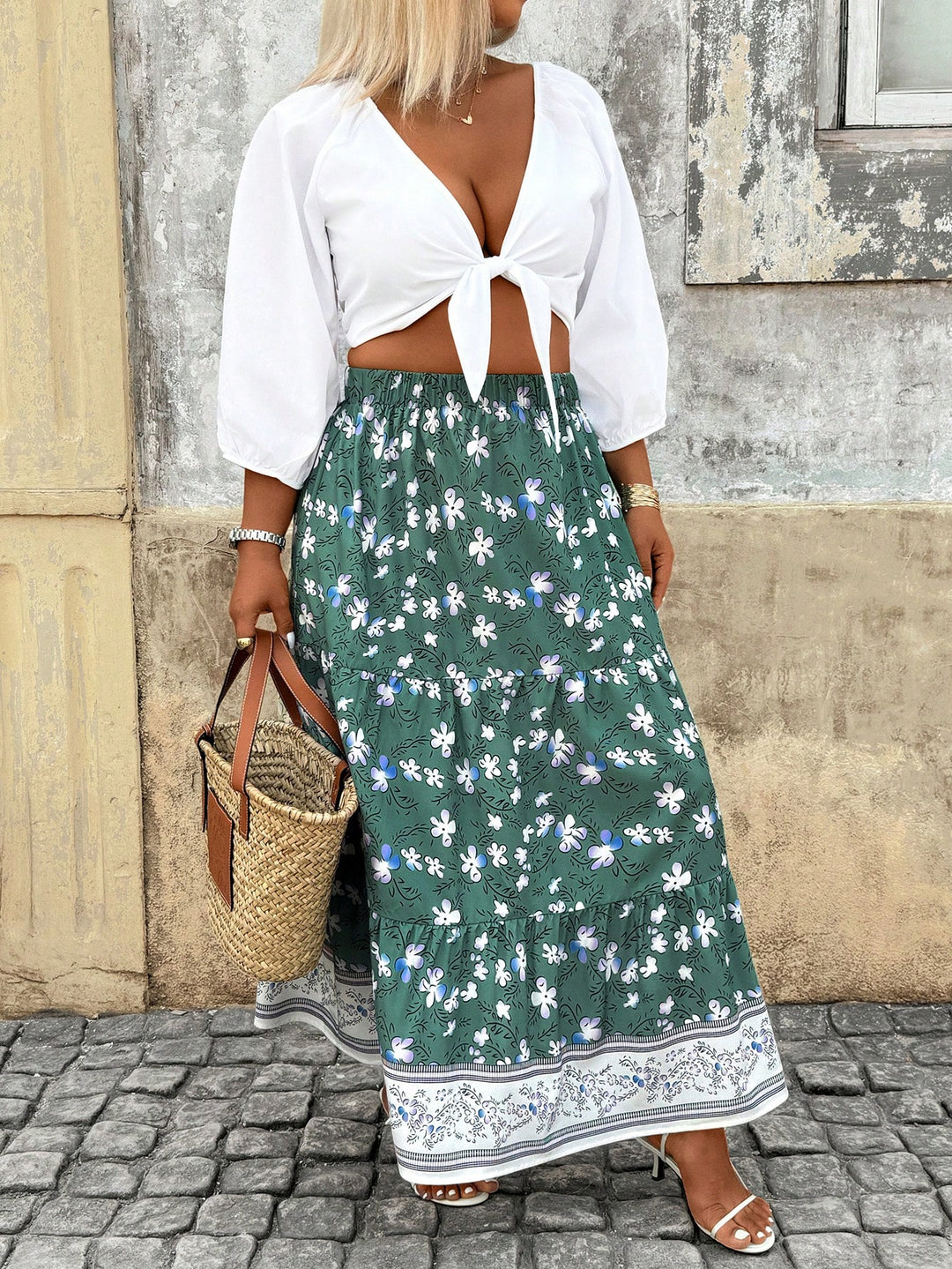 SHEIN maxi skirt, mixed colors