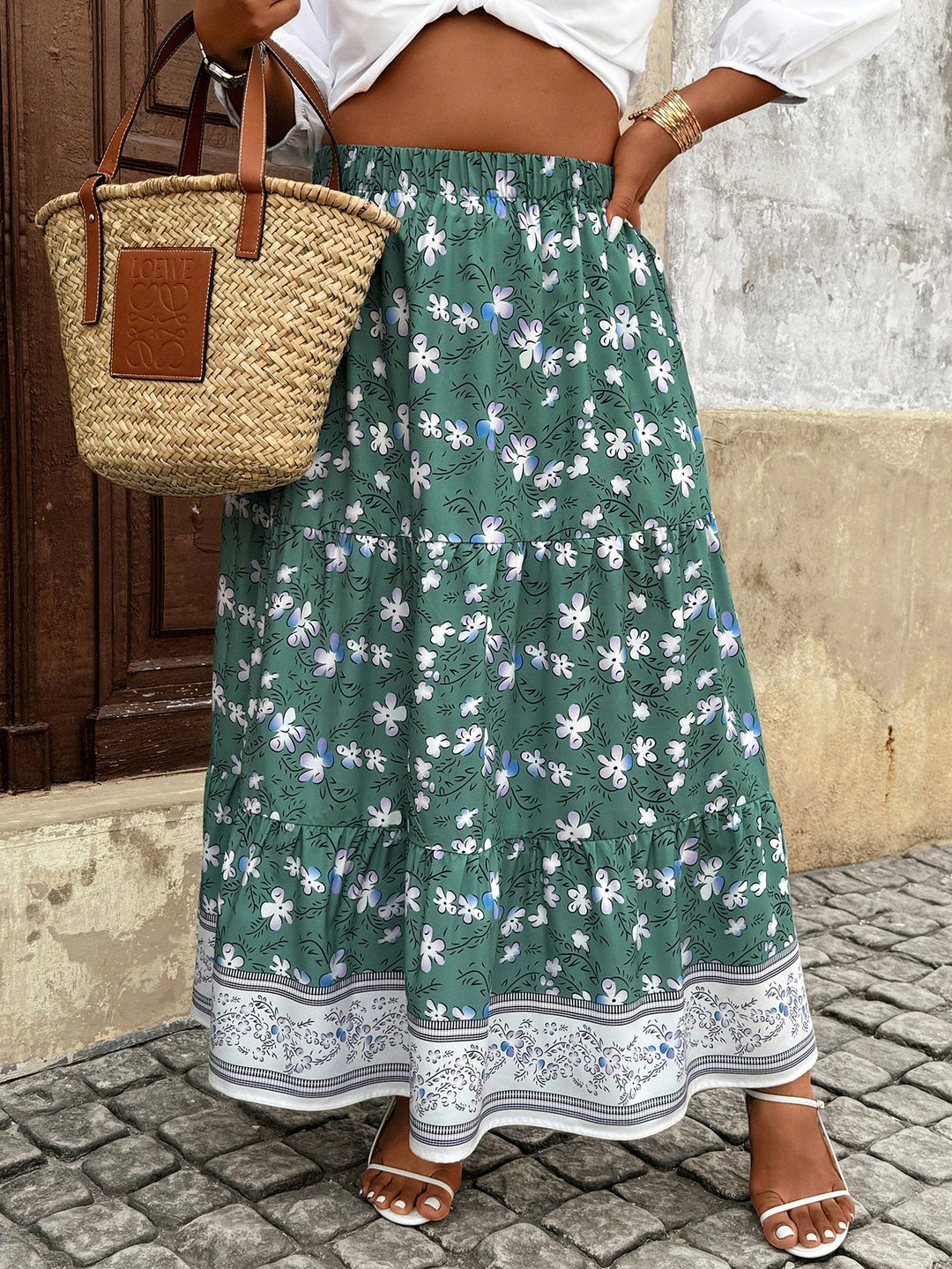 SHEIN maxi skirt, mixed colors