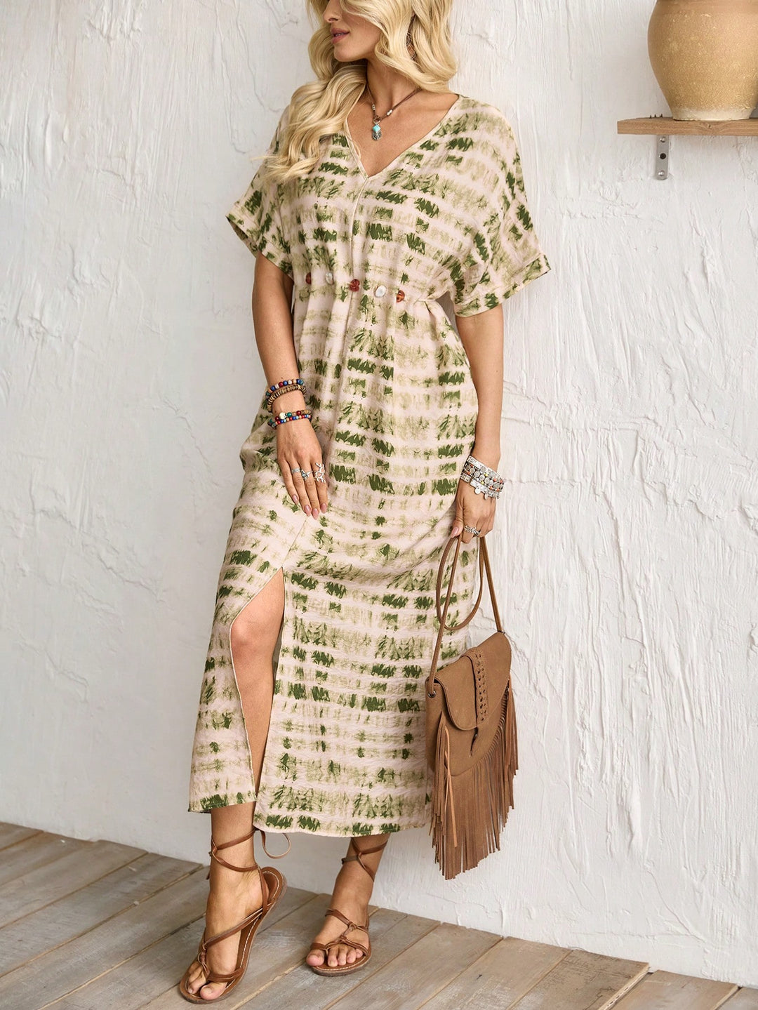 Rochie maxi SHEIN, verde