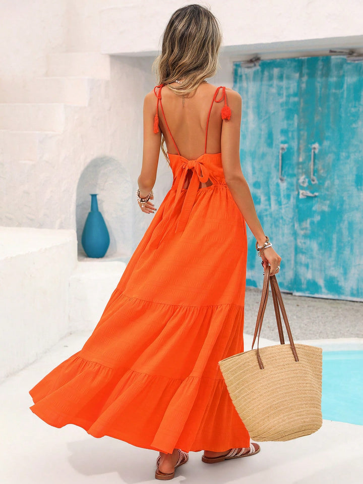 Rochie maxi SHEIN, portocaliu