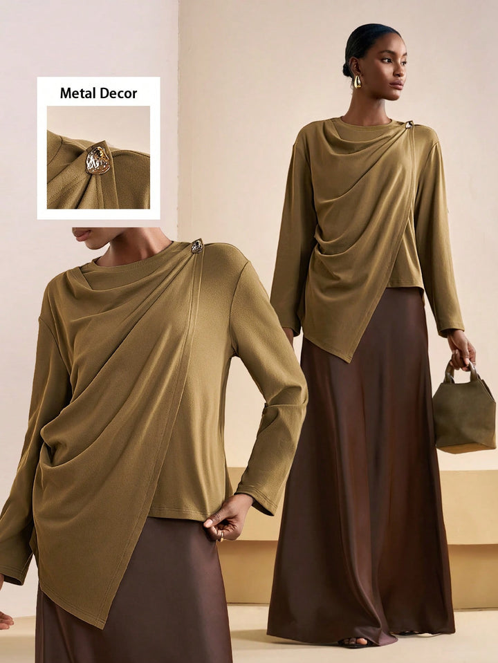 SHEIN felső, khaki