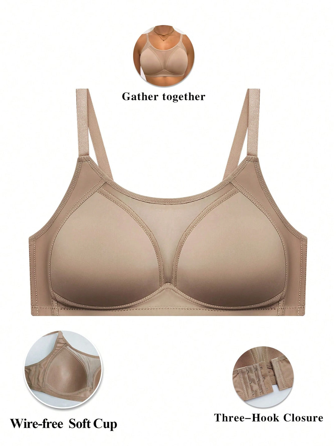 SHEIN melltartó, bézs