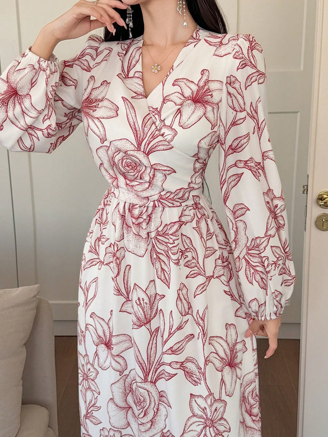 Rochie maxi SHEIN, bej