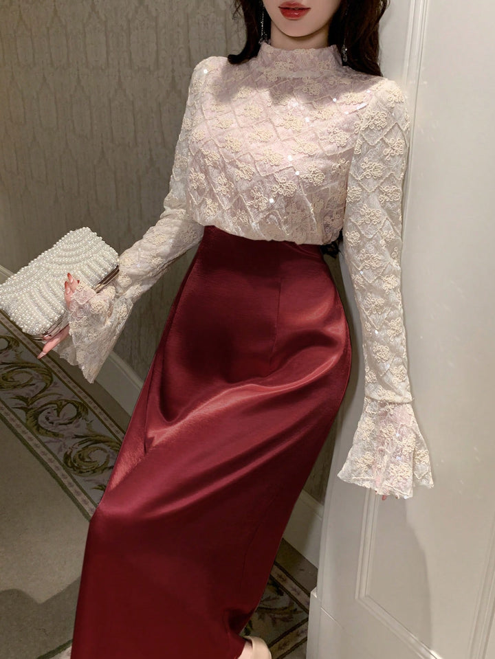 Rochie maxi SHEIN, vișiniu
