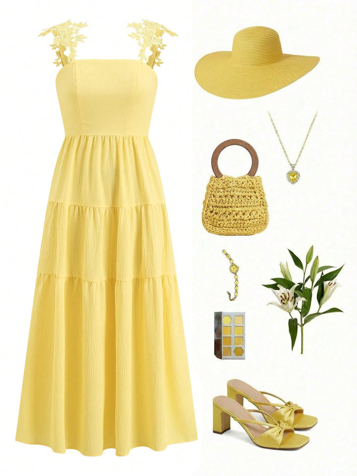 Rochie maxi SHEIN, galben