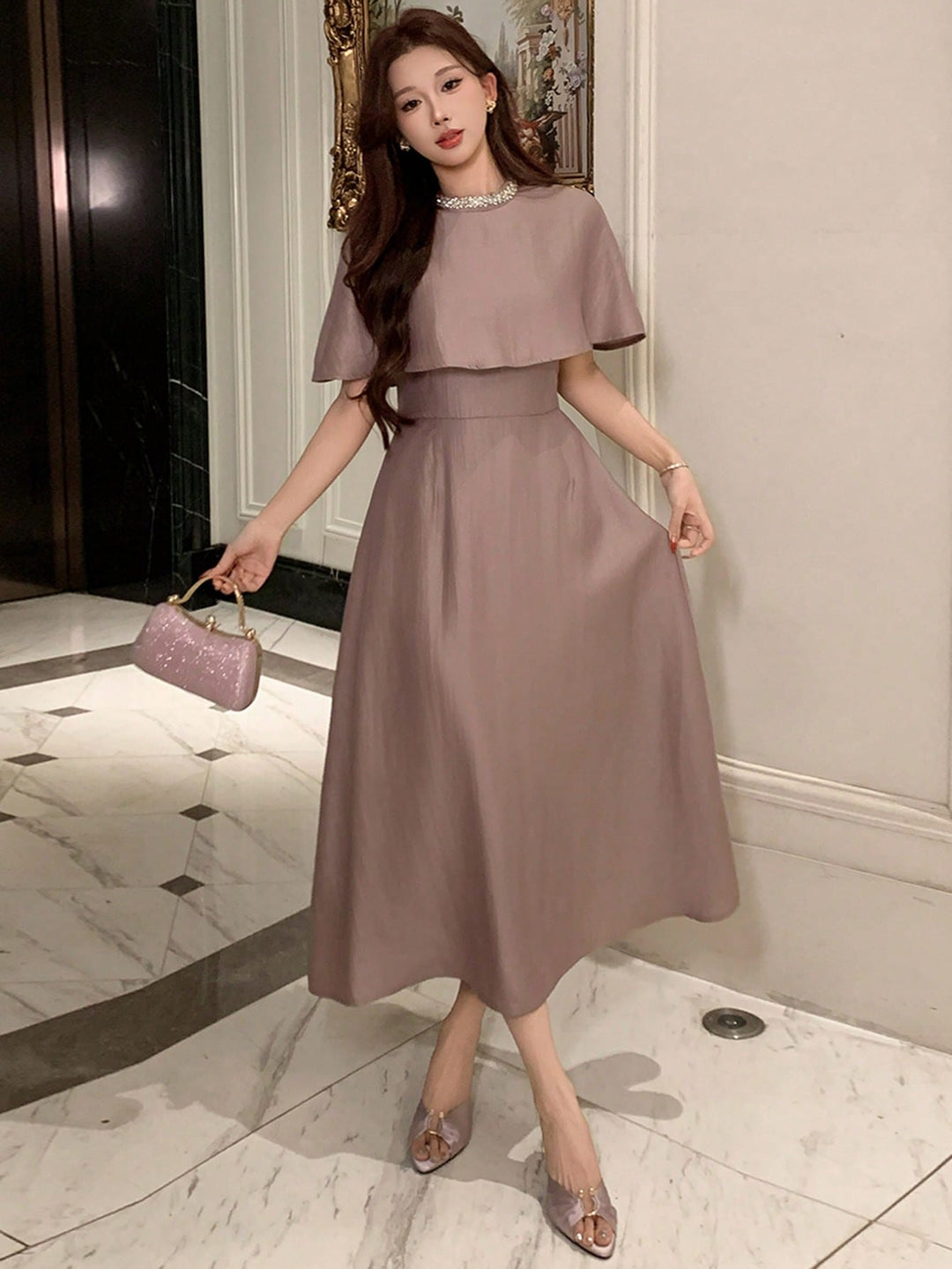 Rochie midi SHEIN, mov